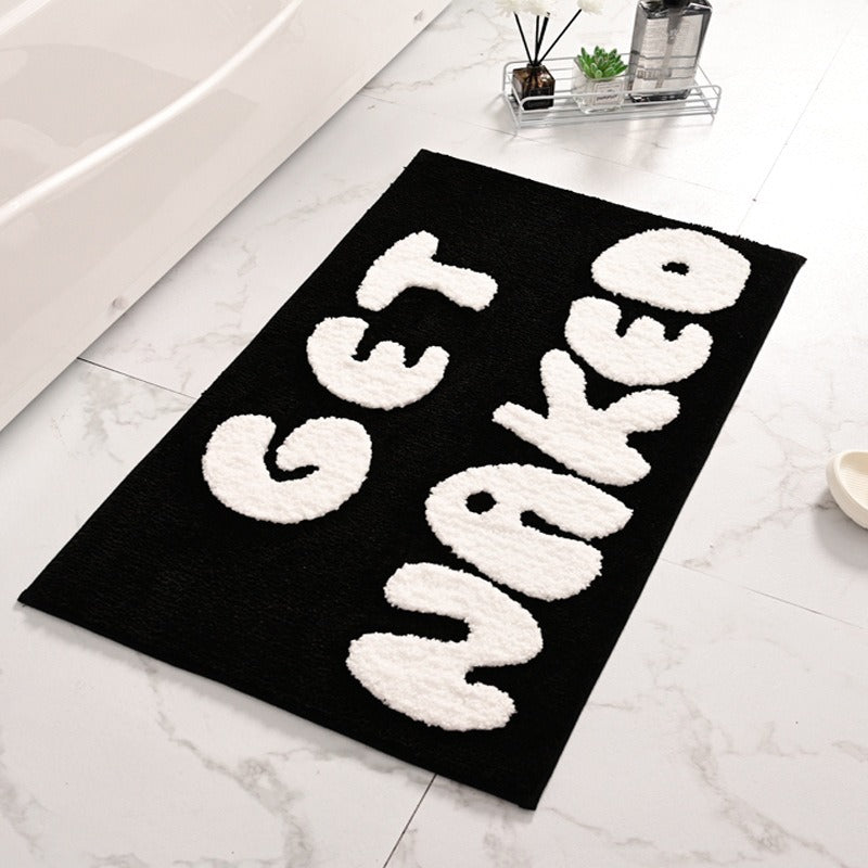 "get naked" bathroom mat