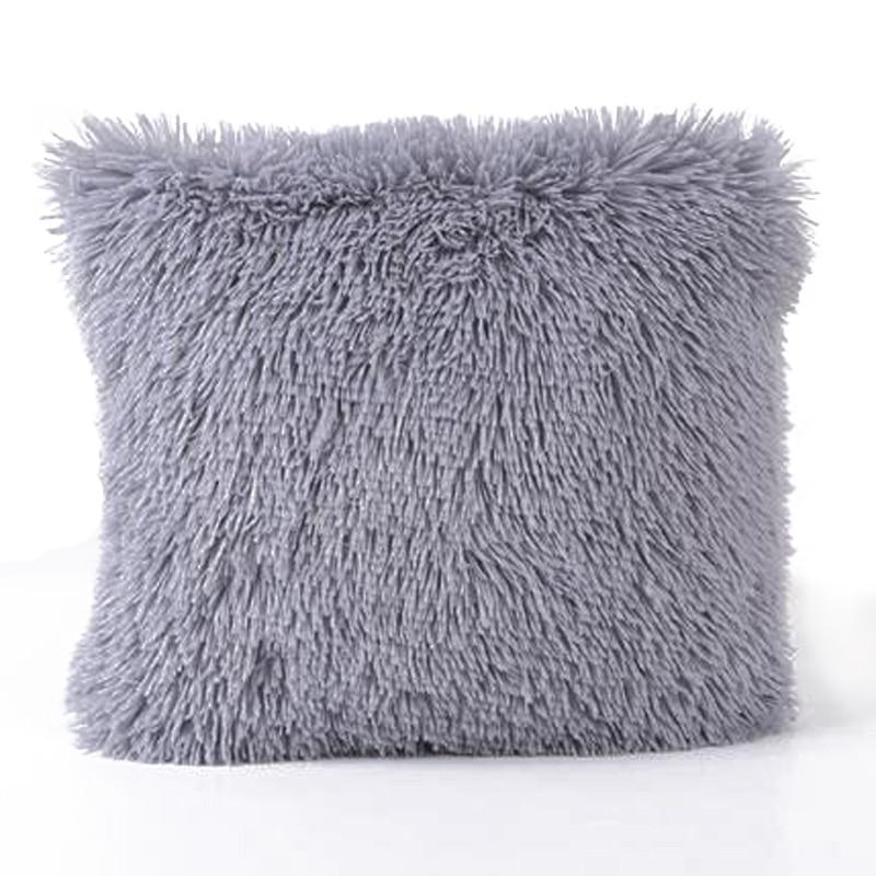solid soft plush faux pillows