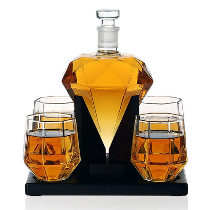 Diamond Drinking Vessel With 4 Cups Whiskey Wine Set