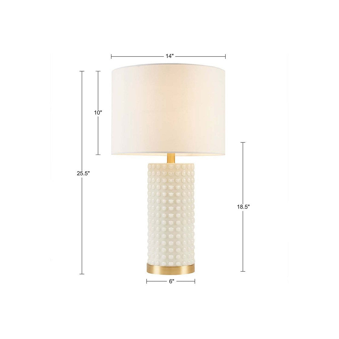 textured dot table lamp
