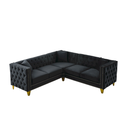 Zara Velvet 5-Seater Corner Sofas