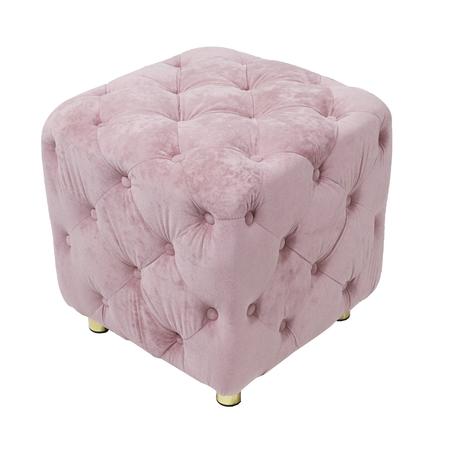 pink modern velvet upholstered ottoman