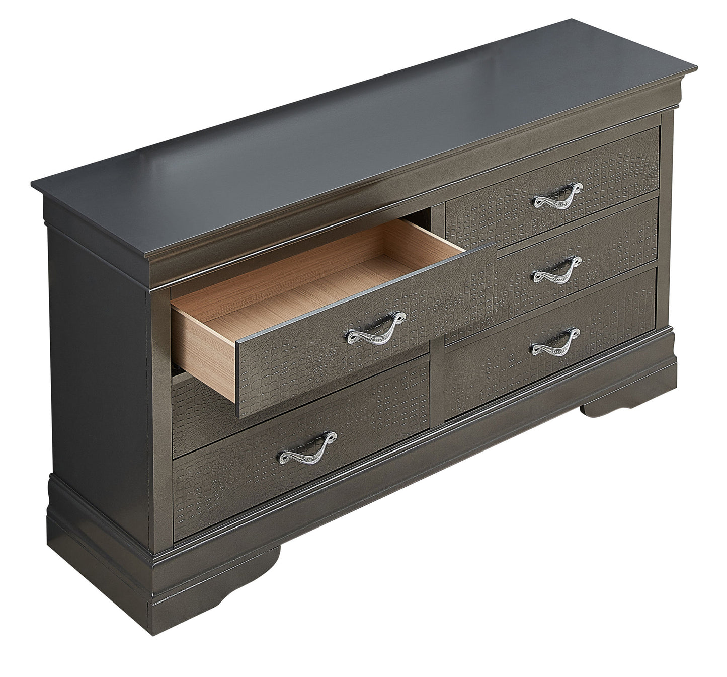 lorana dresser , metalic black