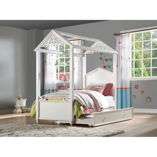 ACME Rapunzel Twin Bed, White