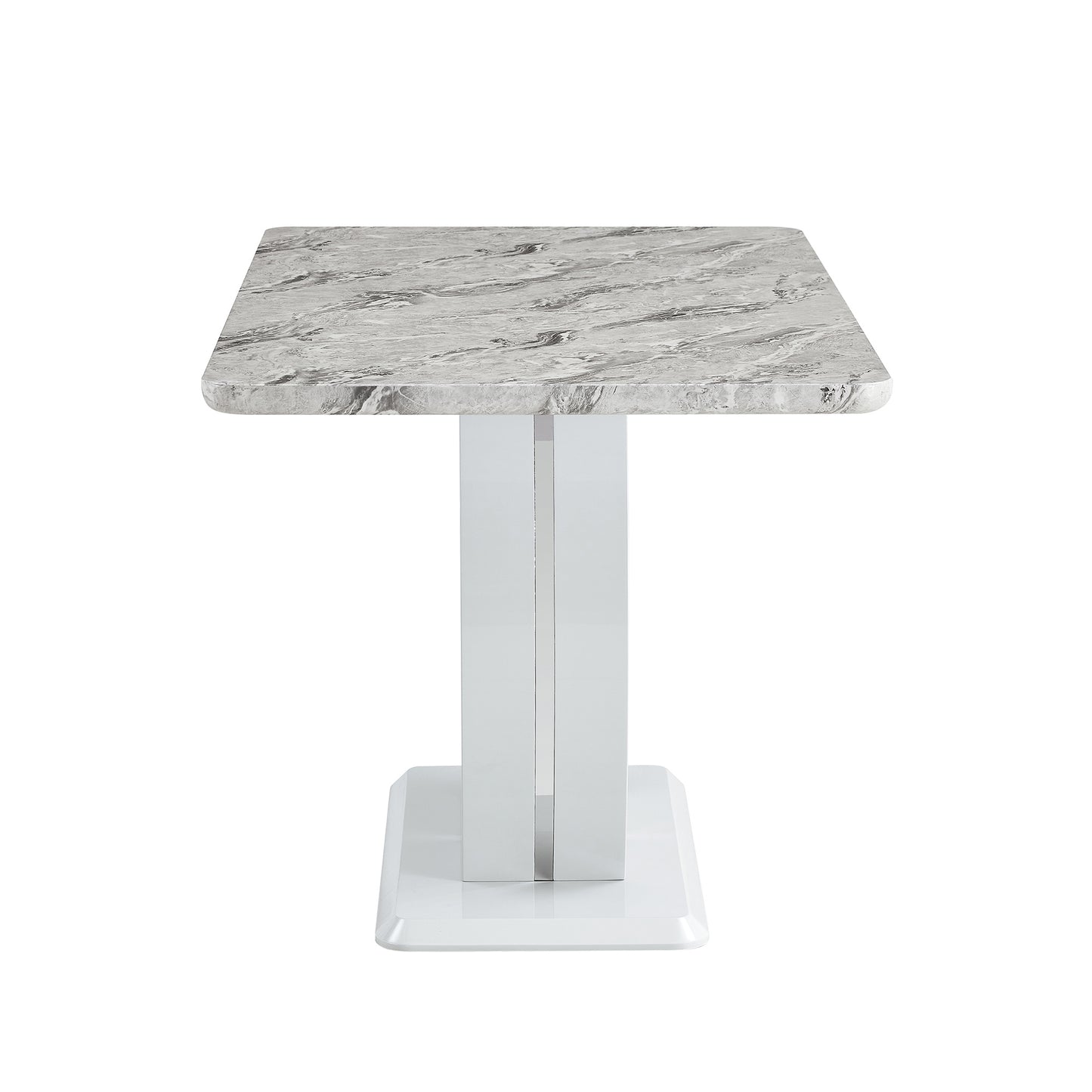 luxurious marble grain dining table, grey