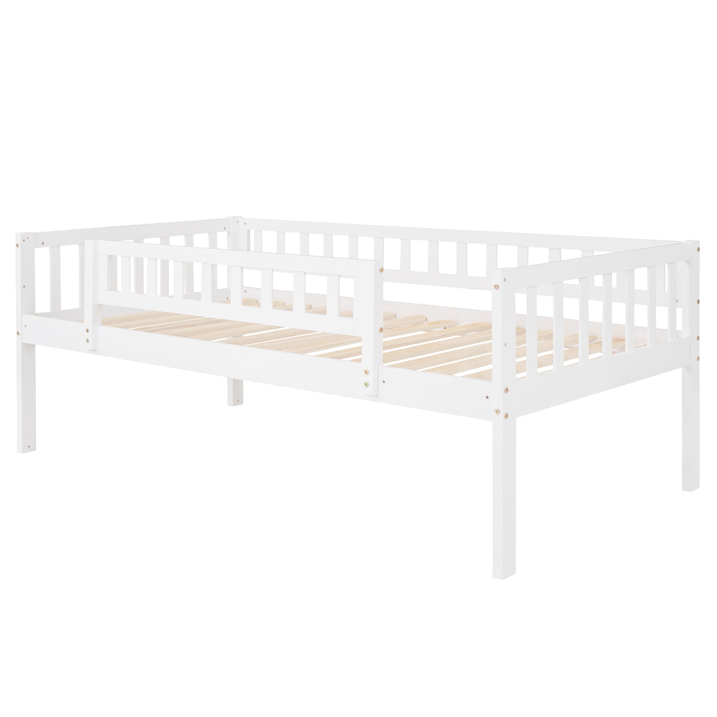 twin-over-twin-over-twin triple bed with built-in ladder and slide