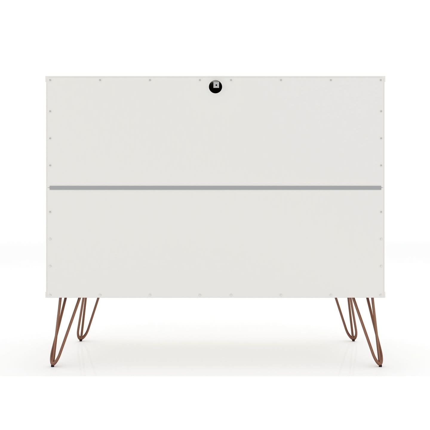 manhattan comfort rockefeller mid-century- modern dresser with 3-drawers in white