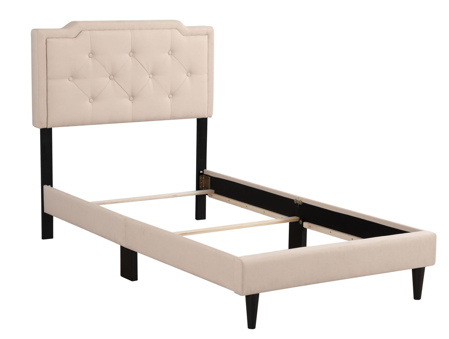 deb twin bed- all in one box , beige