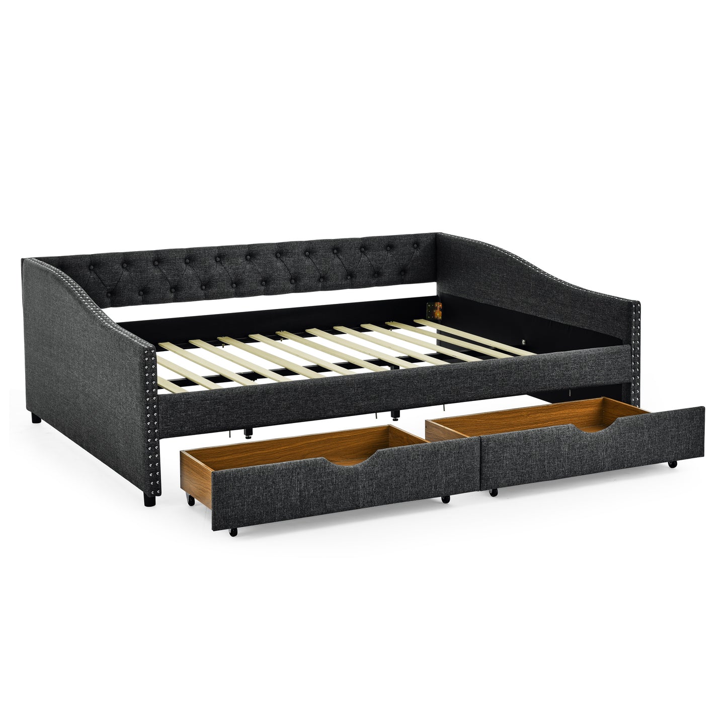 morgan upholstered daybed/sofa bed with drawers