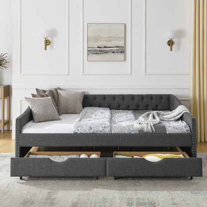 Morgan Upholstered Daybed/Sofa bed with Drawers