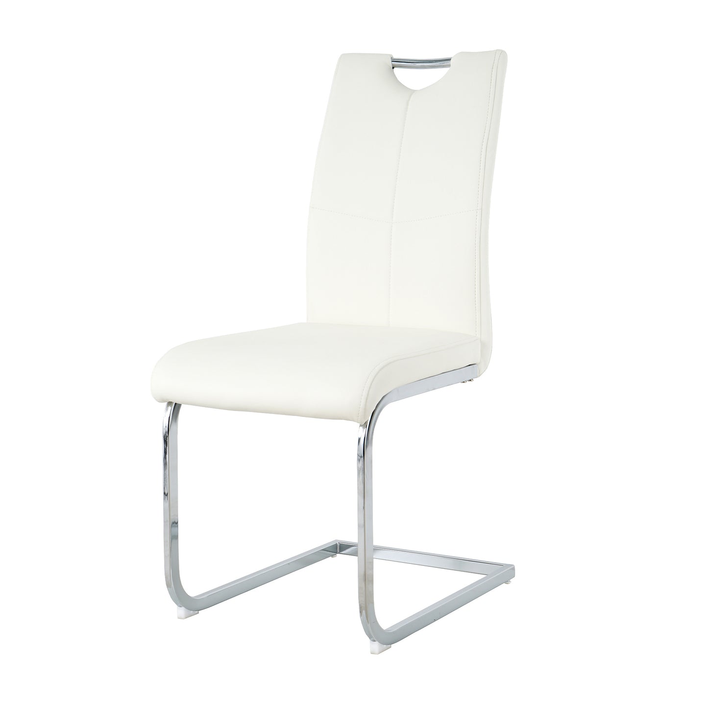 modern faux leather chairs set of 6, white