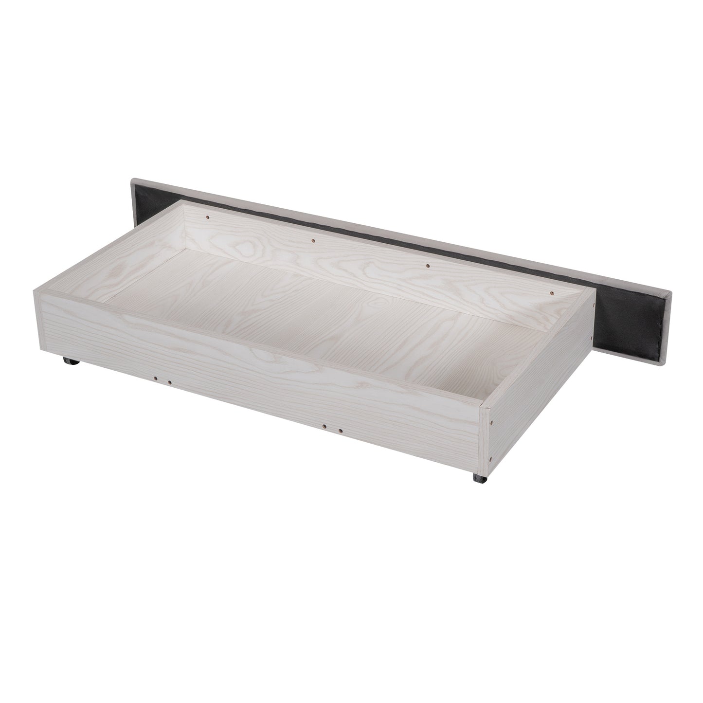 danny velvet upholstered platform bed with a big drawer - gray