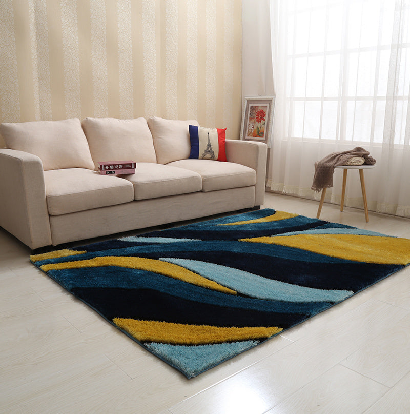 "aria collection" soft pile hand tufted shag area rug