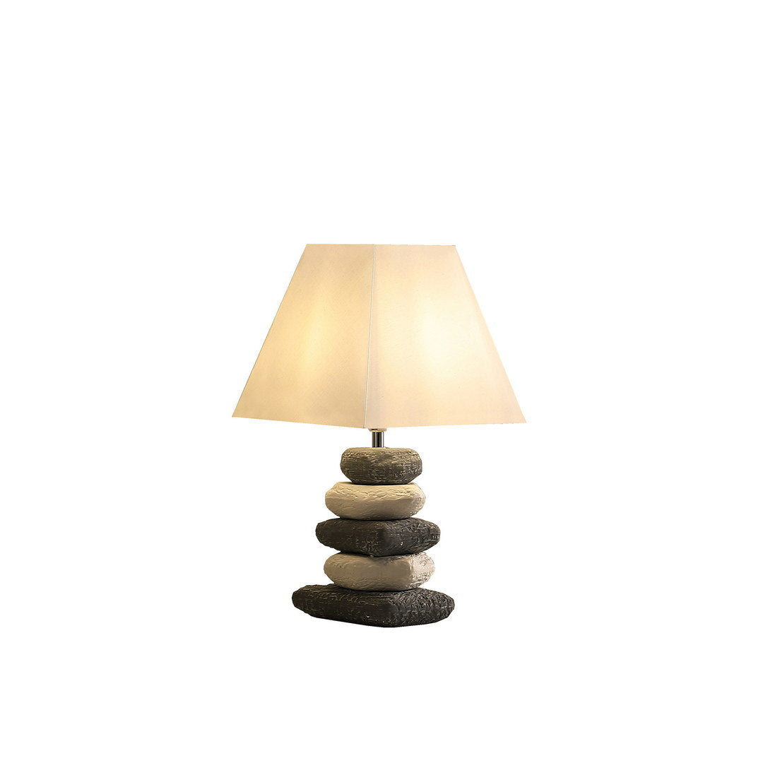 in coastal darya 5 stacked pebble ceramic table lamp