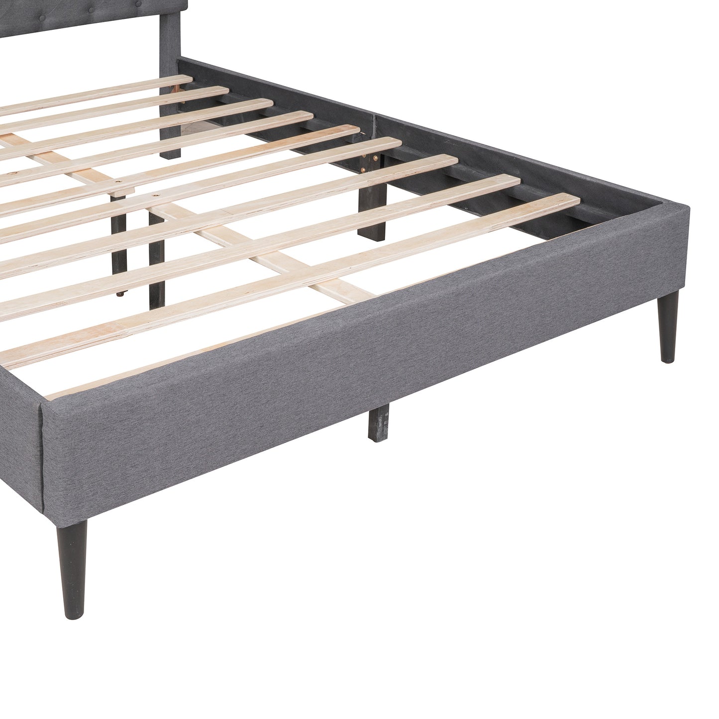 sammie upholstered linen platform bed