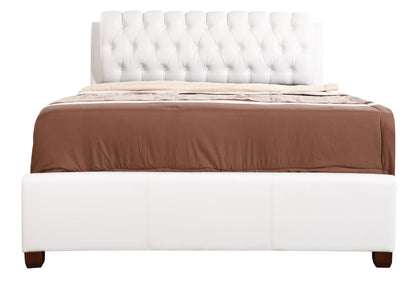 Marilla Upholstered  Bed, White