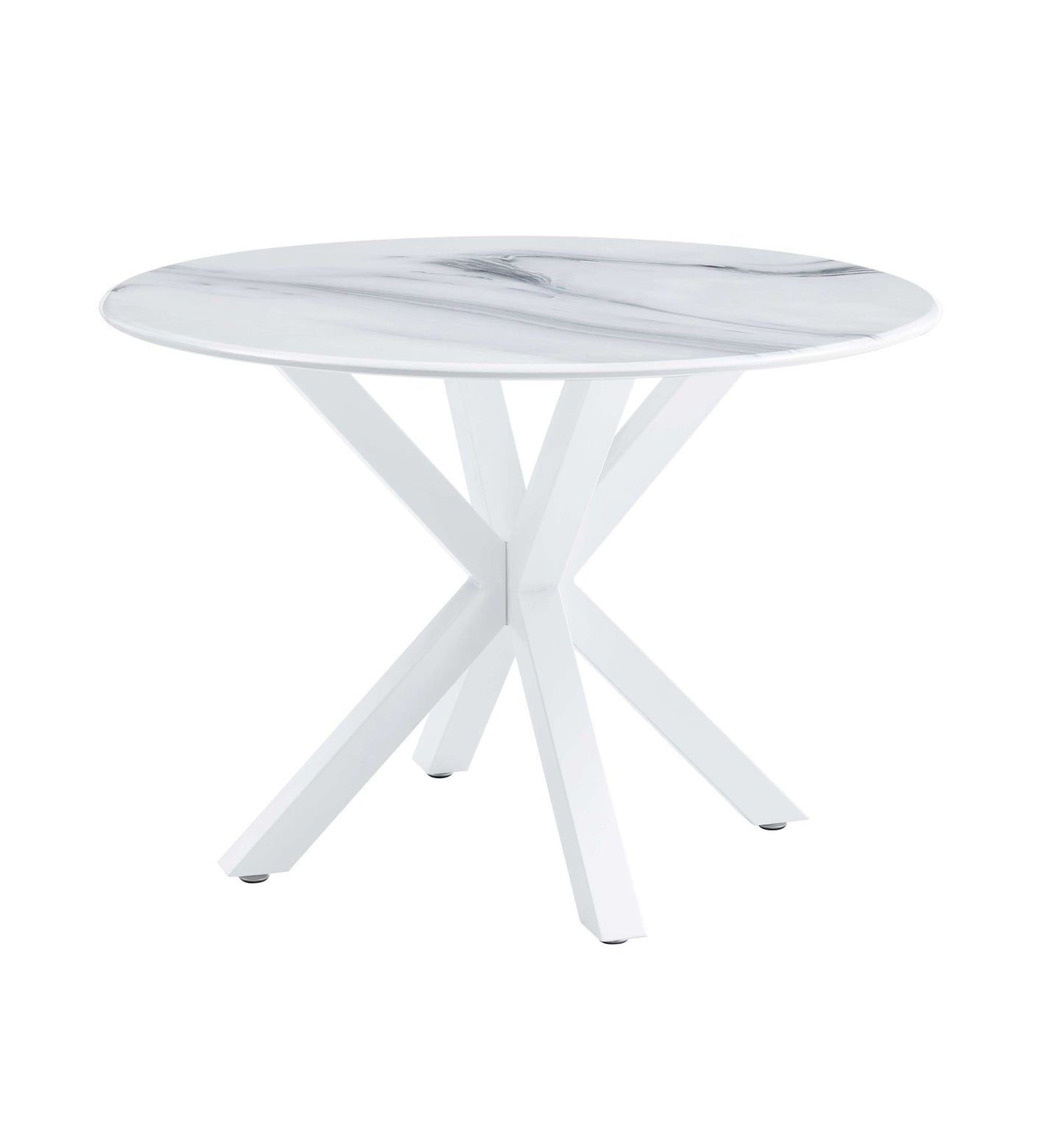 mdf dining table set, white