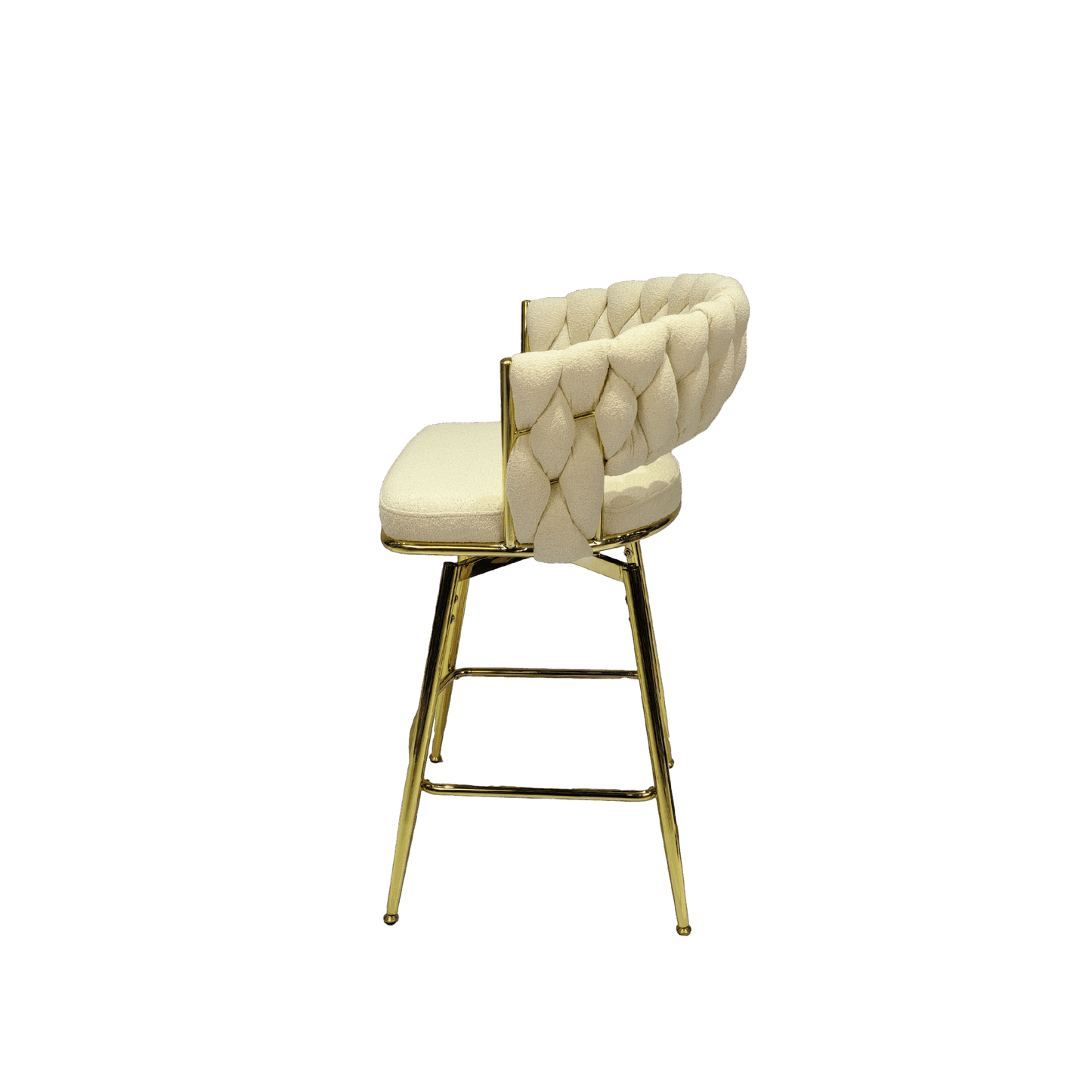 bar chair toweling woven bar stool set of 4, white