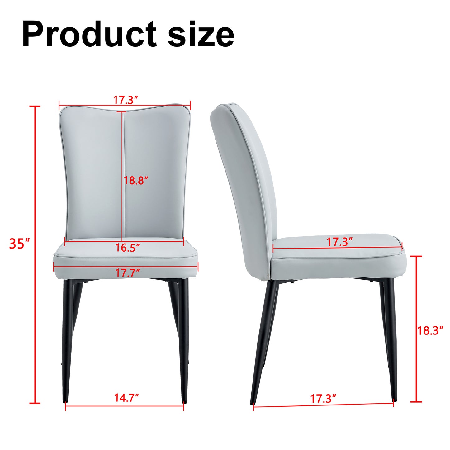 modern leather dining chairs set of 4 chairs, white