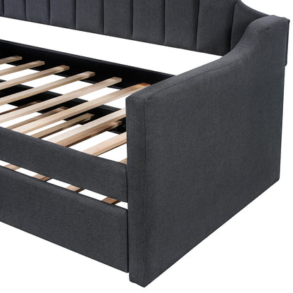 Upholstered Twin Daybed with Trundle