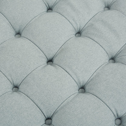Skirted Tufted 32" Round Ottoman