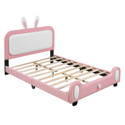Upholstered Rabbit-Shape Princess Bed