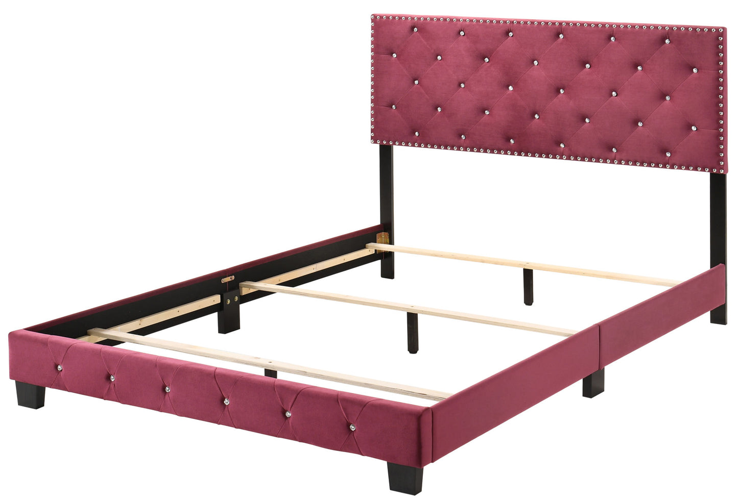 suffolk upholstered  bed, cherry