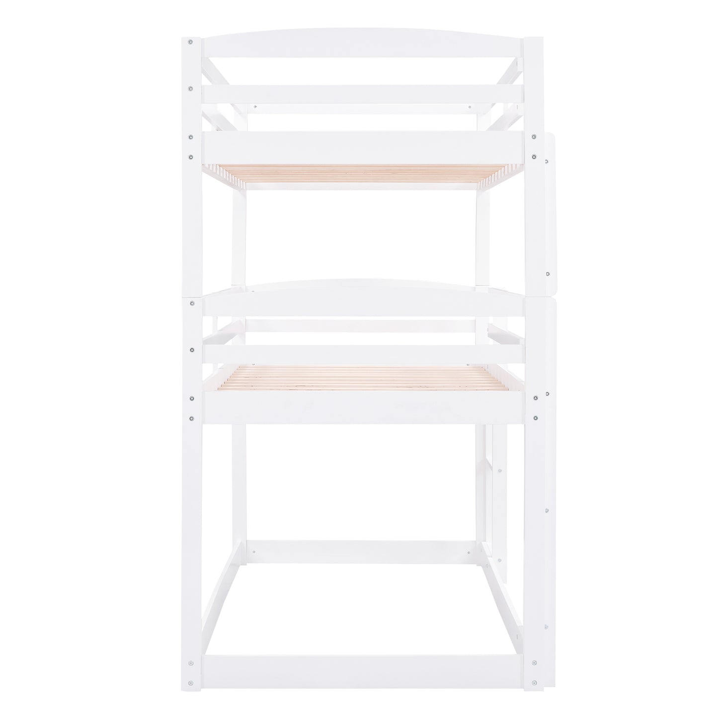 twin over twin over twin triple bunk bed,white