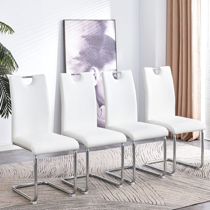 Modern Dining Chairs Set of 4, White
