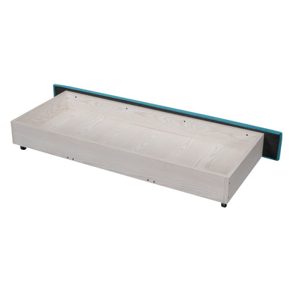 Velvet Upholstered Platform Bed with a Big Drawer