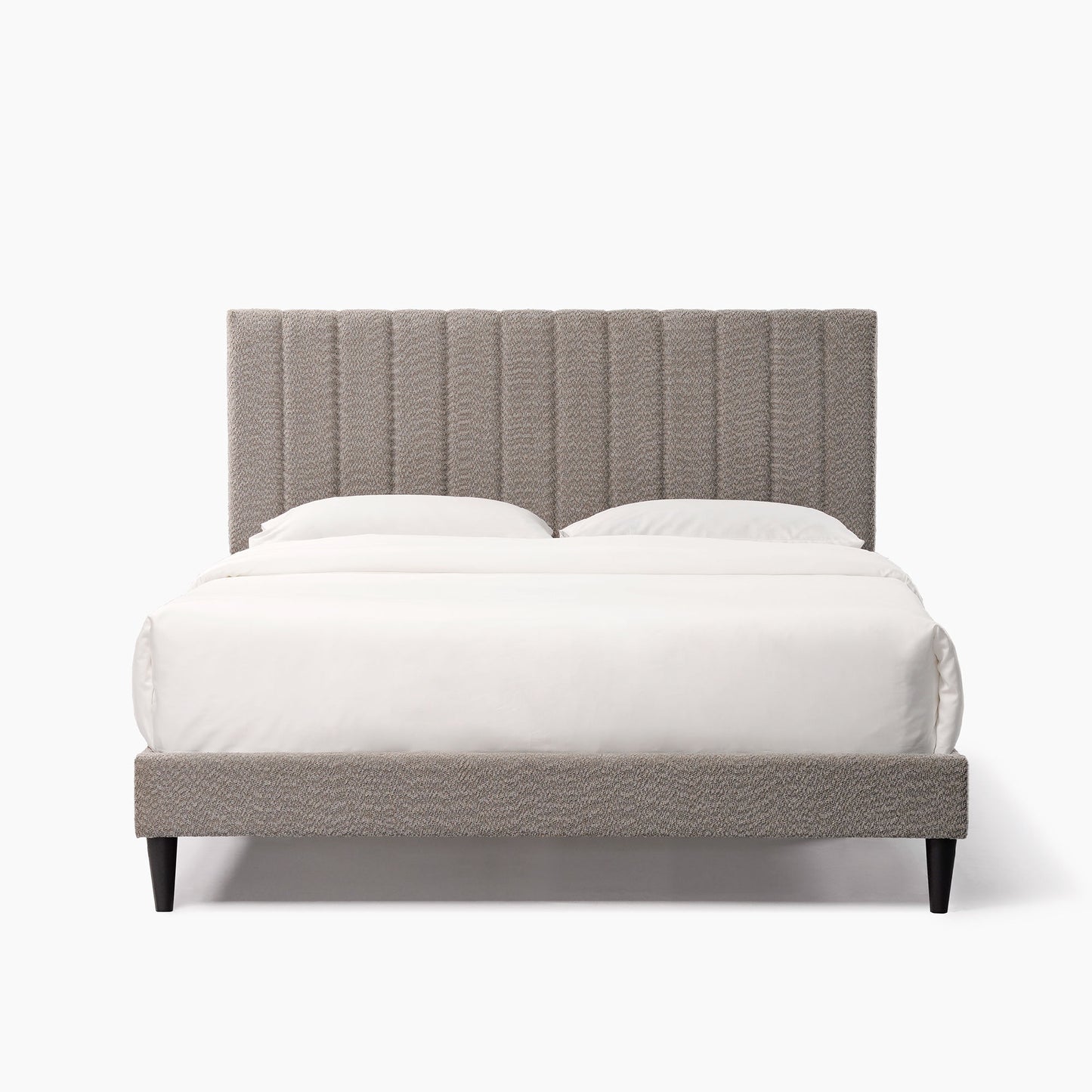 dove tufted upholstered platform bed - tungsten gray