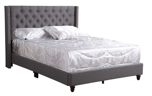 Julie Upholstered Bed , Grey
