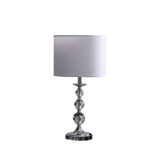 Ascending Solid Crystal Orbs Chrome Table Lamp in Chrome Silver