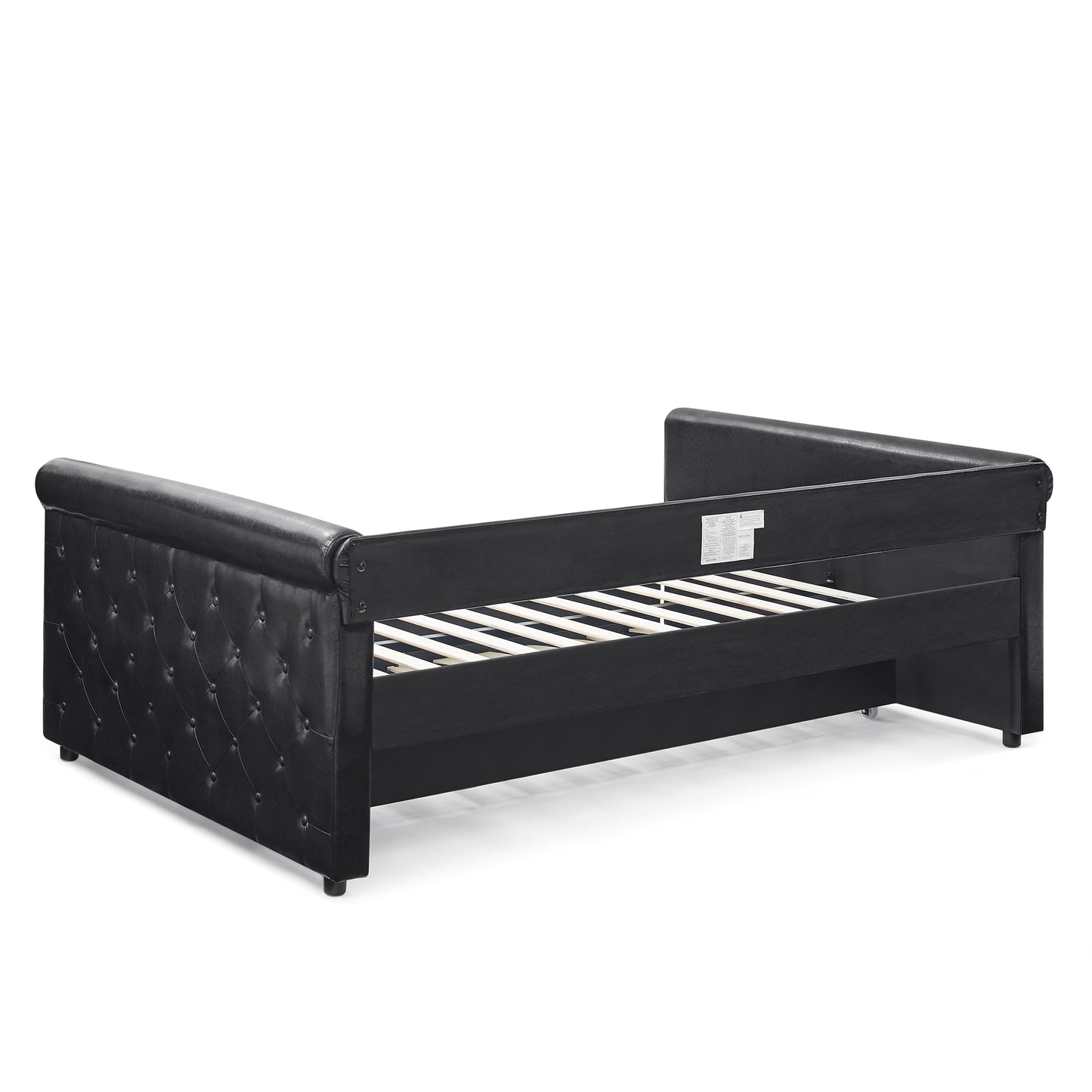 trundle upholstered tufted sofa bed