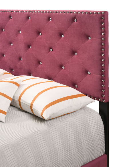 Suffolk Upholstered  Bed, Cherry
