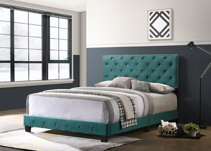 Suffolk Upholstered  Bed,Green