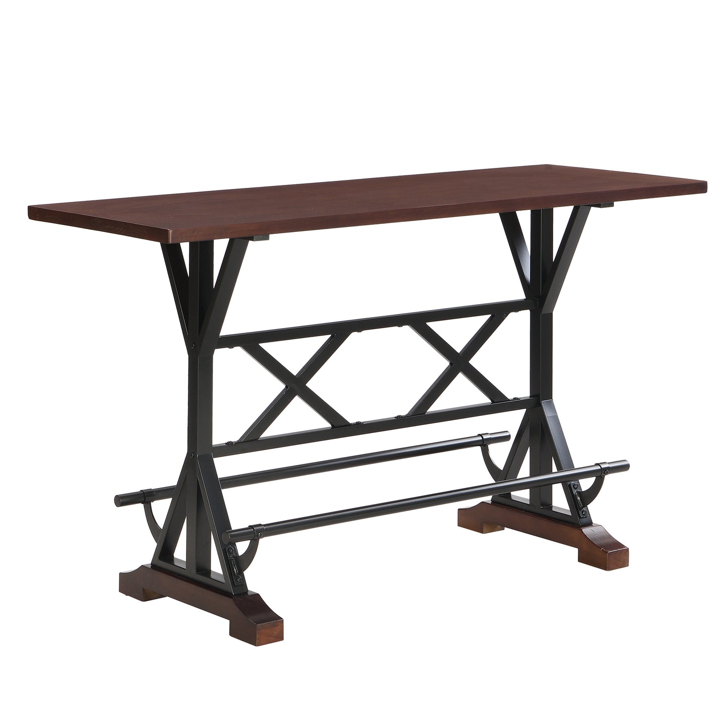 5-piece dining table set, 59" wooden