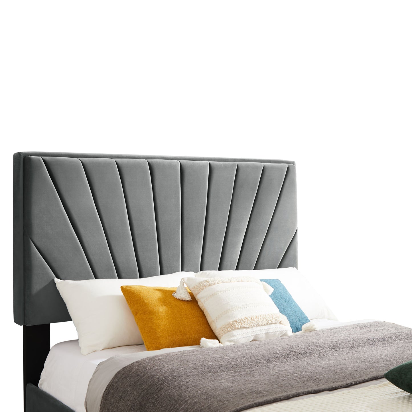 b108 beautiful line stripe cushion bed, gray