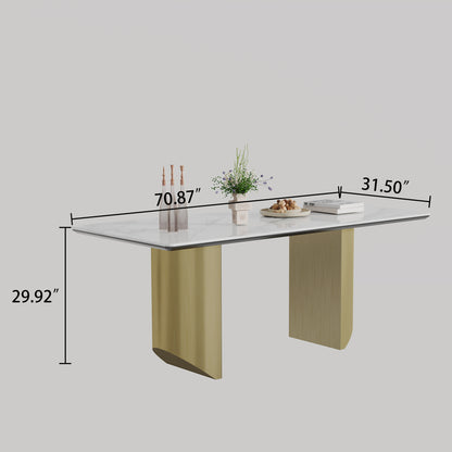 Double Pedestal Dining Table- Tempered Glass