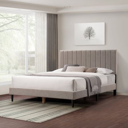 Dove Tufted Upholstered Platform Bed - Tungsten Gray