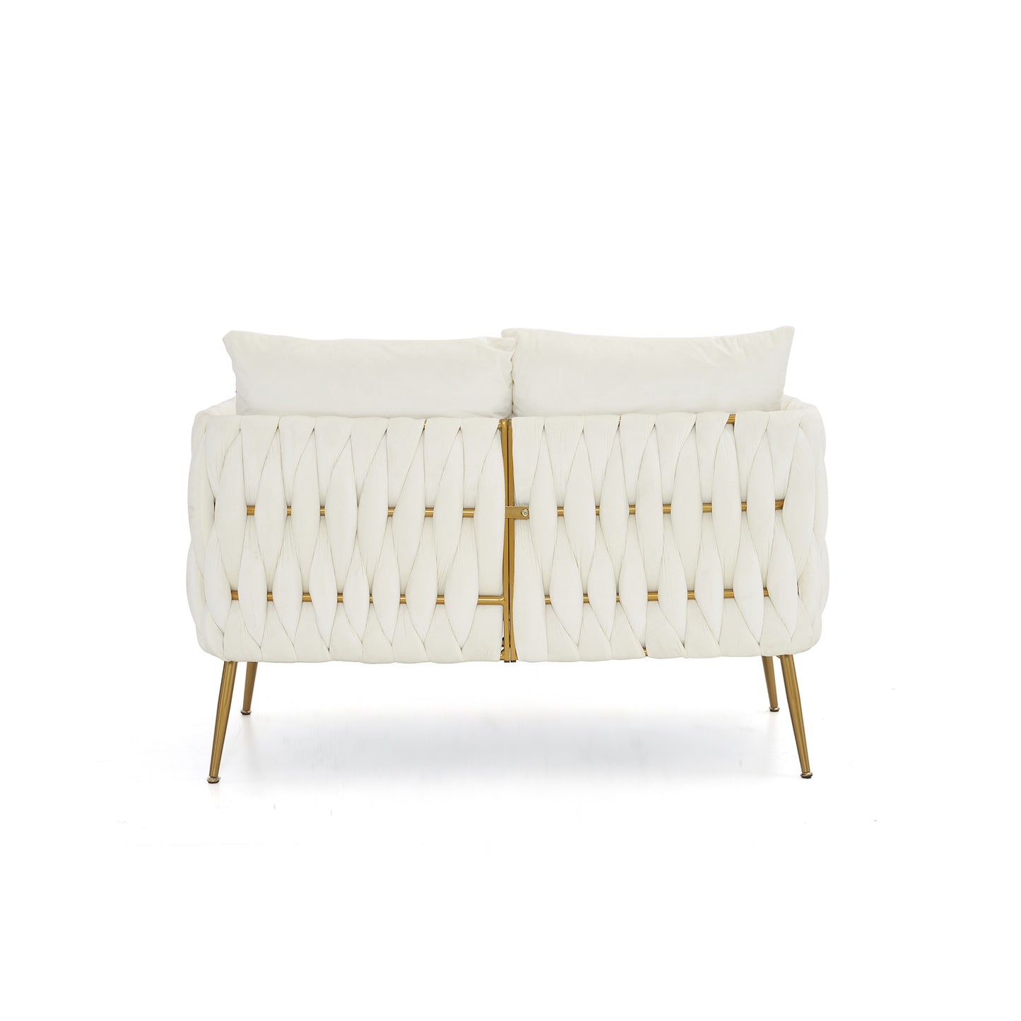 3 piece modern velvet upholstered set, cream white velvet