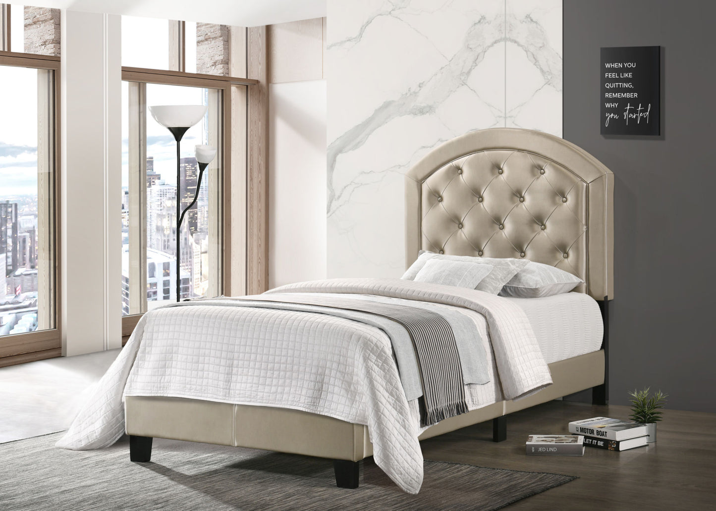 gaby - twin bed - gold