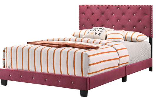 Suffolk Upholstered  Bed, Cherry