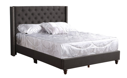 Julie Upholstered Bed , Black