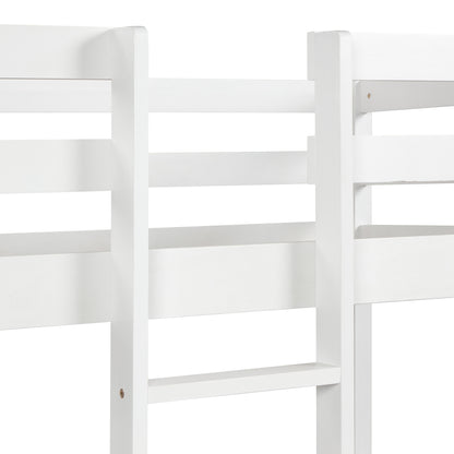 Functional Loft Bed Twin Size,White